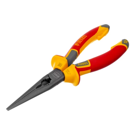 Длинногубцы прямые Denzel 17305, диэлектрические рукоятки до 1000 В, трехкомпонентные рукоятки, 205мм купить в Ижевске