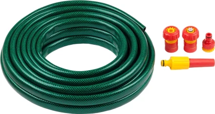 Набор поливочный GRINDA: Шланг 3/4&quot;x15 м, наконечник-распылитель, поливочная арматура 428497-3/4-15 купить в Ижевске