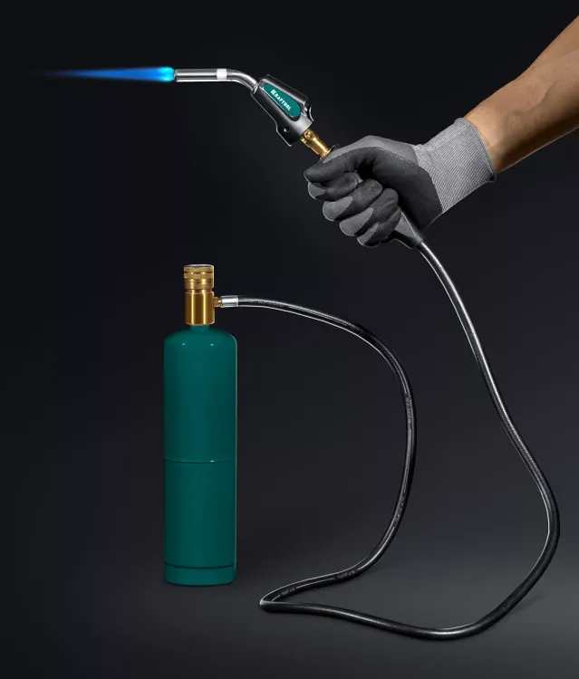 Blue Fire KS-8000  горелка для МАПП / MAPP газа,  с пъезоподжигом, на баллон c резьбовым соединением US 1, 2000°C 55512 купить в Ижевске