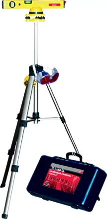 Уровень лазерный 400 мм 850 мм штатив 3 глазка (база 2 линзы очки) в пласт. боксе  MATRIX 35027 купить в Ижевске