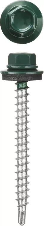 Саморезы СКМ кровельные, RAL 6005 зеленый насыщенный, 25 x 5.5 мм, 1 800 шт, для металлических конструкций, STAYER 30300-55-025-6005 купить в Ижевске