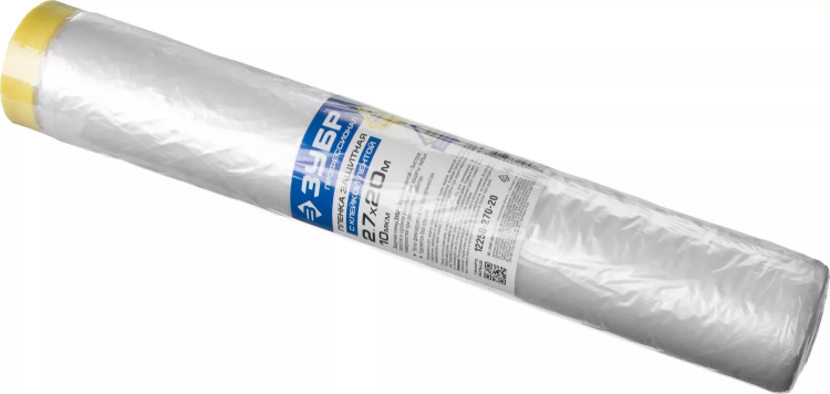 Пленка ЗУБР "ПРОФЕССИОНАЛ" защитная с клейкой лентой, HDPE, 10мкм, 2,7х20м 12250-270-20 купить в Ижевске