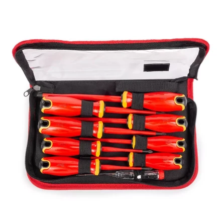 Набор диэлектрических отверток SLIM VDE КВТ НИО-2209, сталь S2, профиль SL, PH, PZ, 9 шт. (88935) купить в Ижевске