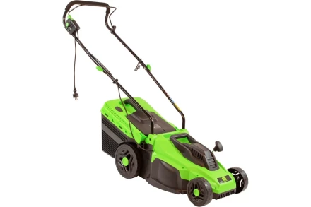 Газонокосилка электрическая L1500, 1500 Вт, ширина 33 см, 5 уровней, пластиковый травосборник 35 л Сибртех 96677 купить в Ижевске