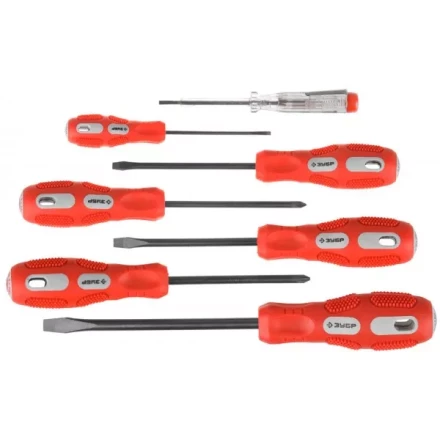 Набор отверток ЗУБР &quot;МАСТЕР&quot;, хром-ванадиевая сталь, эргономичная трехкомпонентная рукоятка, 7шт 25235-H7 купить в Ижевске