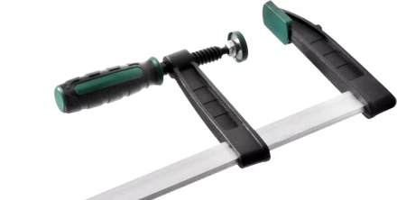 Струбцина, KRAFTOOL 32011-120-800, тип &quot;F&quot;, DIN 5117, двухкомпонентная ручка, 120х800мм 32011-120-800 купить в Ижевске