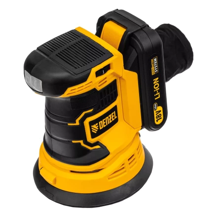Машина шлифовальная эксцентриковая аккумуляторная Denzel 28470 COS-125, 18В Li-Ion купить в Ижевске