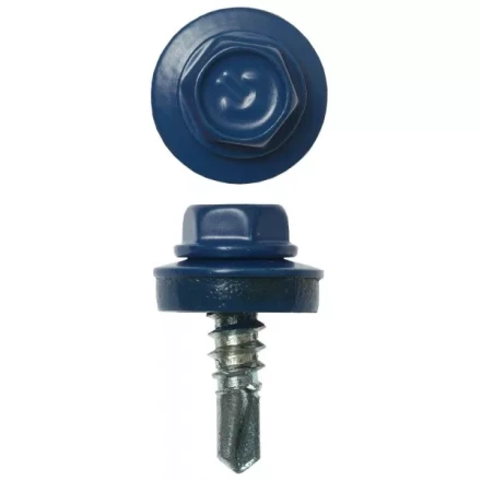 Саморезы ЗУБР &quot;ПРОФЕССИОНАЛ&quot; окраш., RAL 5005 синий насыщен., для крепл. кров. матер. к металл. констр., 5.5x19мм, 2500шт 4-300310-55-019-5005 купить в Ижевске