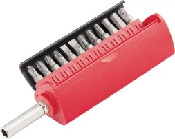 Набор бит, сталь S2, 12 шт, встроенный магнитный адаптер, в пласт. боксе MATRIX MASTER 11314