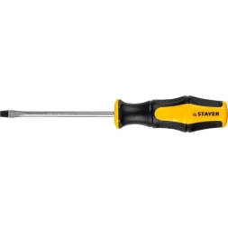 Отвертка STAYER "MASTER" "HERCULES", Сr-V, противоскользящая рукоятка, SL5,0x100мм 25051-05-10_z02