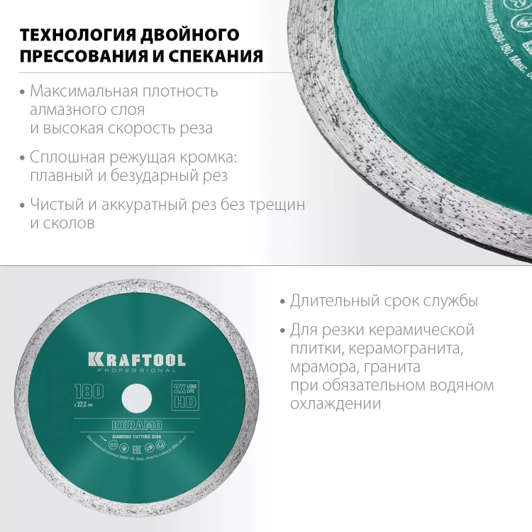 Диск алмазный отрезной для УШМ KERAMO 36684-180 купить в Ижевске