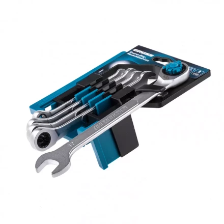 Набор ключей комбинированных трещоточных количество зубьев 100 СRV 5 шт 8- 17 мм Gross 14858 купить в Ижевске