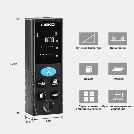 Дальномер лазерный LRD110-70m DEKO, 065-0206 купить в Ижевске