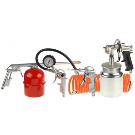 Набор пневматический STAYER "MASTER" универсальный: краскораспылитель с нижним бачком, пистолеты, пневмошланг, 5 предм 06487-H5 купить в Ижевске