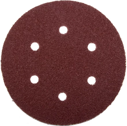 Круг шлифовальный ЗУБР &quot;МАСТЕР&quot; универсальный, из абразивной бумаги на велкро основе, 6 отверстий, Р60, 150мм, 5шт 35566-150-060 купить в Ижевске
