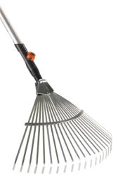 Комплект: Грабли веерные + Рукоятка деревянная 130 см GARDENA