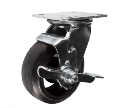 Колесо большегрузное поворотное SCdb 63 150 мм обрезиненное с тормозом РФ 1030004 купить в Ижевске