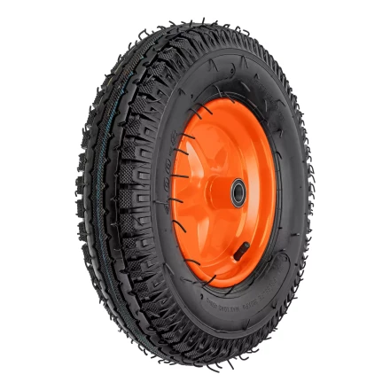 Колесо пневматическое усиленное Palisad 69081, шина 8PR, 4.00-8 D400 мм, внутренний диаметр подшипника 20 мм, длина оси 90 мм купить в Ижевске