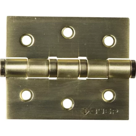 Петля универсальная ЗУБР &quot;ЭКСПЕРТ&quot;, 2 подшипника, цвет мат. латунь (SB), с крепежом, 75х63х2,5мм, 2 шт 37601-075-3 купить в Ижевске