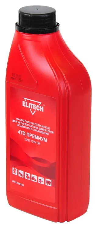 Масло п/синт. 4-х такт двигателей, (вязкость SAE 10W-30), 1л ELITECH премиум 2001.000100 купить в Ижевске