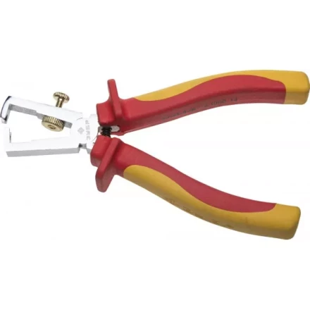 Пассатижи ЗУБР &quot;ПРОФИЭЛЕКТРИК&quot;, диэлектр, для зачистки проводов, двухкомп рукоятка, до~1000В, d до 5мм, S поперечн сеч кабеля до 10мм2, 180мм 22145-9-16 купить в Ижевске