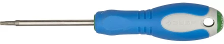 Отвертка ЗУБР, Cr-V сталь, трехкомпонентная рукоятка, цветовая индикация типа шлица, TORX №15, 75мм 25254-15-075 купить в Ижевске