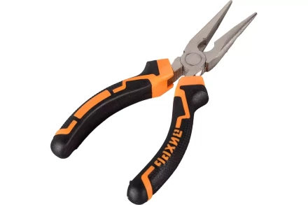 Длинногубцы прямые Вихрь, 160 мм, никелированные, двухкомпонентные рукоятки 73/6/3/10 купить в Ижевске