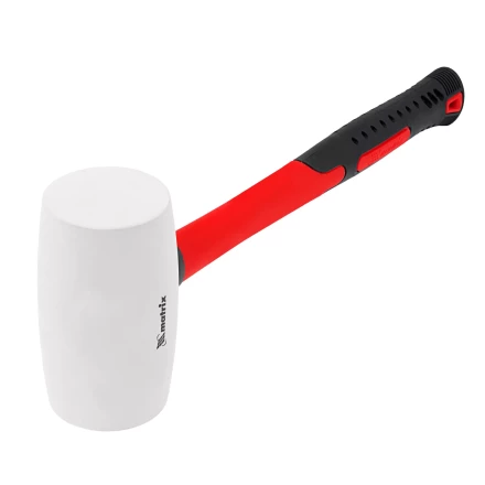 Киянка резиновая, 910 г, белая резина, фибергласовая рукоятка// Matrix 11198 купить в Ижевске