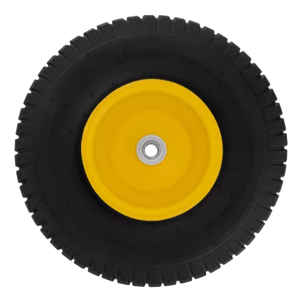 Колесо пневматическое Denzel 15/6.00-6, D 370 мм, подш. внут. диам. 16 мм, длина оси 100 мм 68998 купить в Ижевске