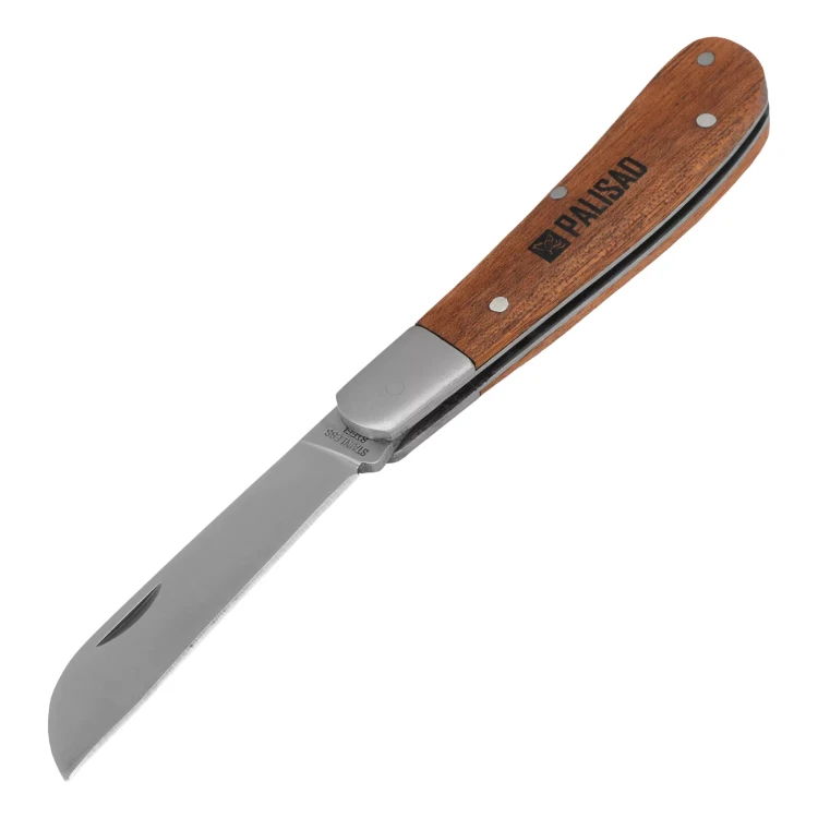 Нож садовый складной Palisad, прямое лезвие, 173 мм, деревянная рукоятка, 790038 купить в Ижевске