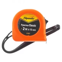 Рулетка Classic, 2 м х 13 мм, пластиковый корпус SPARTA 31301