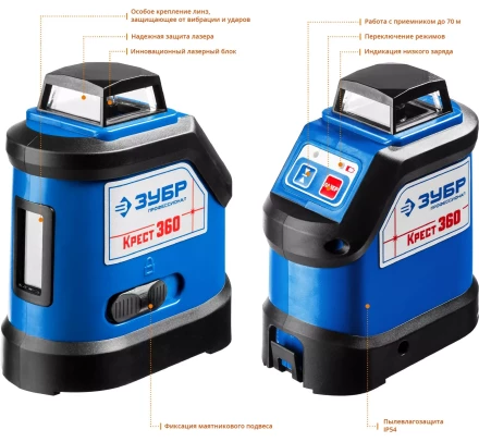 Нивелиры лазерные Крест-360 двухлучевой 360 серия ПРОФЕССИОНАЛ купить в Ижевске