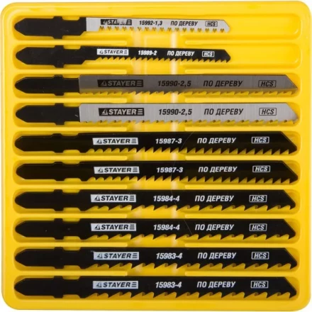 Набор STAYER &quot;PROFI&quot; Пилки &quot;МАСТЕР №1&quot; для эл/лобзика, по дереву, EU-хвост., 10шт 15981-H10-1 купить в Ижевске