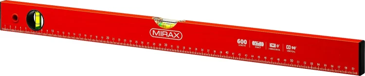 Уровень коробчатый MIRAX, 2 ампулы, крашеный, 600мм 34602-060_z02 купить в Ижевске