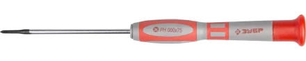 Отвертка ЗУБР &quot;МАСТЕР&quot; для точных работ, Cr-V, PH №000х75мм 25632-000-075 купить в Ижевске
