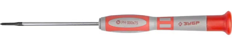Отвертка ЗУБР "МАСТЕР" для точных работ, Cr-V, PH №000х75мм 25632-000-075 купить в Ижевске