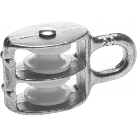 Блок ЗУБР двойной, оцинкованный, нейлоновый шкив, 6x20мм, 8 шт 4-304595-20 купить в Ижевске