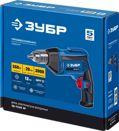 Дрель реверсивная ЗД-П550 ЭР серия ПРОФЕССИОНАЛ купить в Ижевске