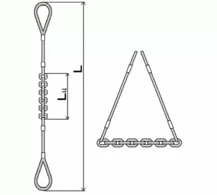 Строп комбинированный 1.25 т L=4.5 м L цепи=1.2 м заплет купить в Ижевске