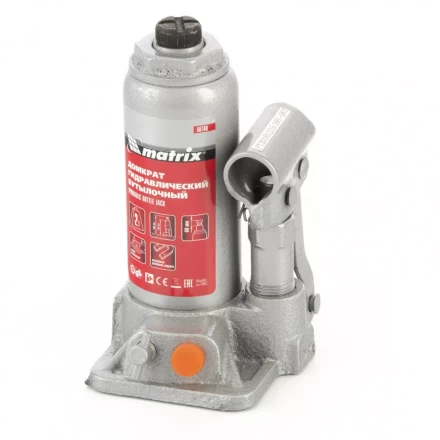 Домкрат гидравлический бутылочный 2 т h подъема 158-308 мм Matrix 50760 купить в Ижевске