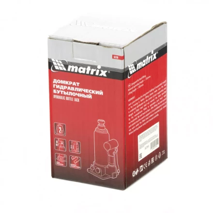 Домкрат гидравлический бутылочный 2 т h подъема 158-308 мм Matrix 50760 купить в Ижевске