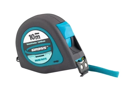 Рулетка "Ergonomisch",10 м x 25 мм, магнитный обрезиненный зацеп  GROSS 31105 купить в Ижевске