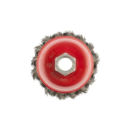 Щетка для УШМ 65 мм М14 &quot;чашка&quot; крученая проволока 0,35 мм MTX 74613 купить в Ижевске