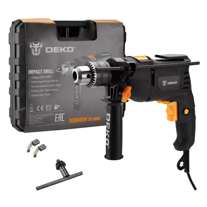 Дрель ударная DEKO DKID600W, 063-4126, в кейсе купить в Ижевске
