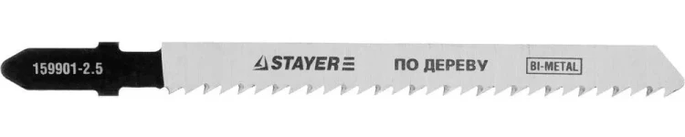 Полотна STAYER "PROFI", T101BF, для эл/лобзика, Bi-Metall, по твердому дереву, EU-хвост., шаг 2,5мм, 75мм, 2шт 159901-2.5_z01 купить в Ижевске