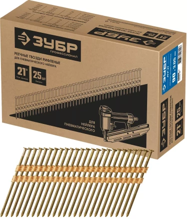 ЗУБР SN21 90 х 3.05 мм, реечные гвозди рифленые, 2000 шт (305392-90) купить в Ижевске