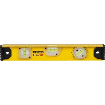 Уровень STAYER "MASTER" "I-Bar" РЕЛЬС двутавровый, 3 противоударных ампулы (1 поворотная на 360 град), линейка, 40см 3470-040_z01 купить в Ижевске