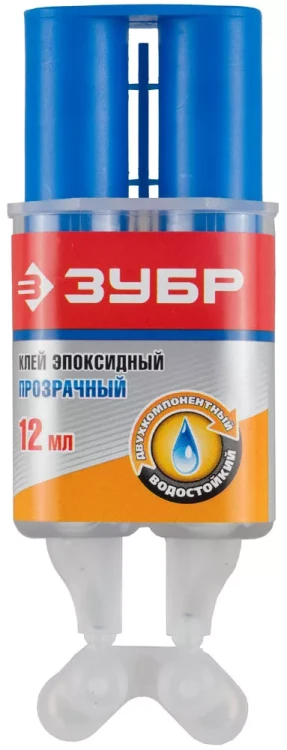 Клей ЗУБР эпоксидный, в двойном шприце, на блистере, 12 мл 41954 купить в Ижевске