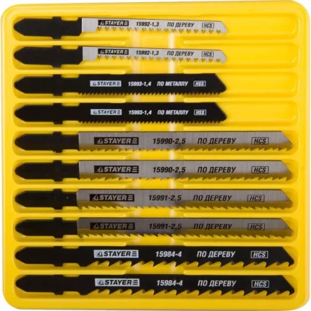 Набор STAYER &quot;PROFI&quot; Пилки &quot;МАСТЕР №2&quot; для эл/лобзика, по дереву и металлу, EU-хвост., 10шт 15981-H10-2 купить в Ижевске