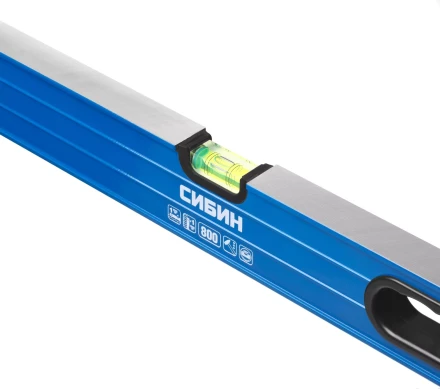 Уровень СИБИН коробчатый усиленный, утолщенный профиль, 2 фрезерованные поверхности, 3 противоударных ампулы (1 поворотная на 360 град), с ручками, 2 34609-200 купить в Ижевске